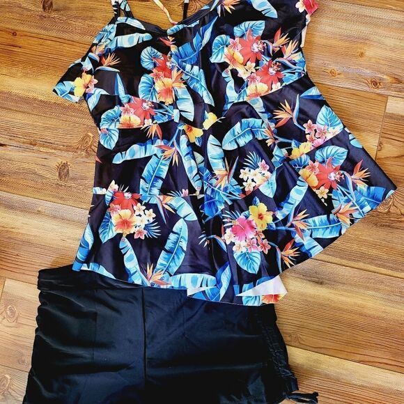 New Boutique item! Tropical Summer swimsuit boyshort - Picture 7 of 7